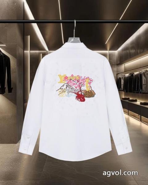 Louis Vuitton/ルイヴィトン爆金カラー桜火山ザリガニロゴ刺繍長袖シャツ 5