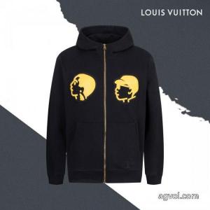 LVルイヴィトン連名ヘッドシール刺繍ファスナーフードコート