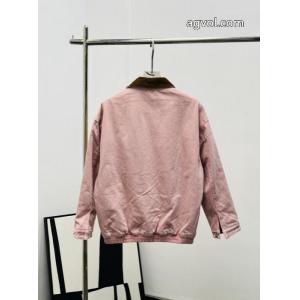 MiuMiuベルベット開襟デニムジッパー綿の服