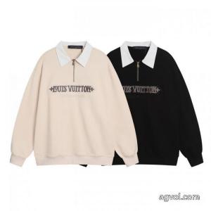 LOUIS VUITTONルイ ヴィトン 2026新ハーフジップフロアLOGOカップルカジュアルスタンドカラーパーカー