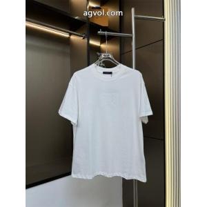 LOUIS VUITTONルイ・ヴィトン2026ss新作アルファベット柄工芸刺繍カップルカジュアル半袖Tシャツ