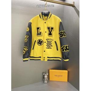 LV下山虎黄豹走秀金万針刺繍タオル刺繍野球服ジャケット