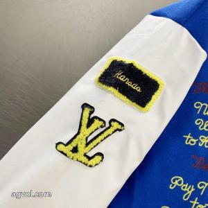 LVブルー蒸気ロボットタオル刺繍野球ウェアジャケット