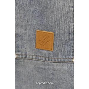Louis Vuitton2026新型王鶴帝同日焼け色あせデニムコート