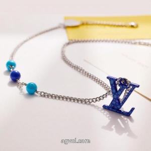 LVルイヴィトンブルーの斑点の3つのネックレスにフルセットのパッケージ