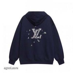 LOUIS VUITTON新作刺繍帆船アルファベットカップルカジュアルフード付きパーカー