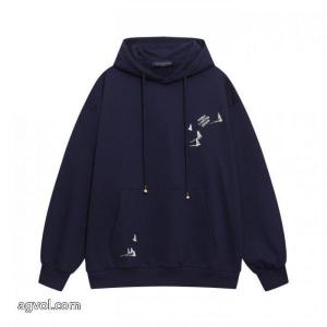 LOUIS VUITTON新作刺繍帆船アルファベットカップルカジュアルフード付きパーカー