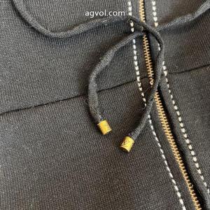 LOUIS VUITTONルイヴィトンエンボスウールニットジップコート