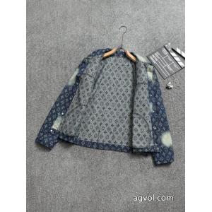 LOUIS VUITTON高品質プリントデニムジャケット男女同型