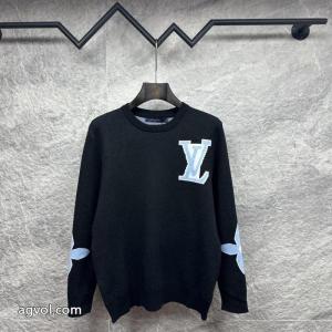 LOUIS VUITTON2026新型四角い星の老花ロゴカップル用丸首セーター