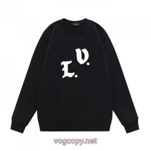 LOUIS VUITTON秋冬の定番キャラクターロゴ柄プリントクルーネックパーカー