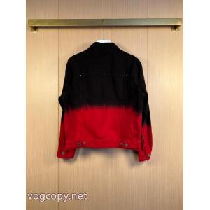 Lv赤黒グラデーション刺繍デニムジャケット