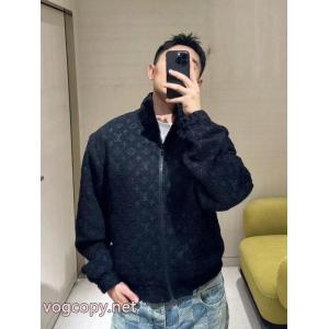 LOUIS VUITTON綿羊の毛皮のファスナーウエストジャケット