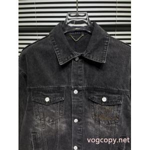 LOUIS VUITTON砂洗いタンニン刺繍明糸デニムコート