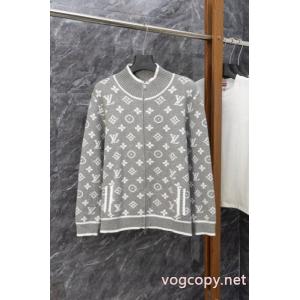 LVフルプリントジャカードハイネックニットコート