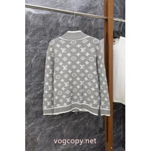 LVフルプリントジャカードハイネックニットコート