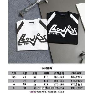 高品質LOUIS VUITTON 2026 ss最新革ロゴ発泡丸首半袖Tシャツ