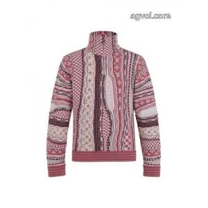 LOUIS VUITTON25SSヘッダーハーフジッパー変則ジャカードセーターコート