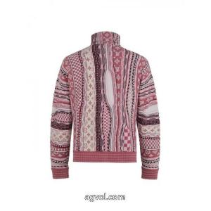 LOUIS VUITTON25SSヘッダーハーフジッパー変則ジャカードセーターコート
