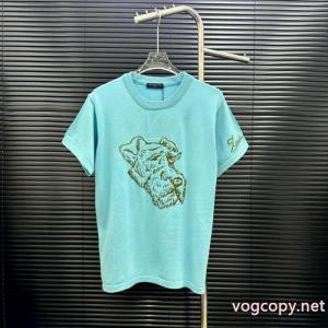 LVルイヴィトン手描きシャビー犬ニット半袖