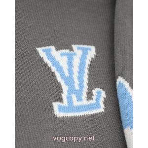Louis Vuitton限定スキーシリーズクローバーカフスロゴジャカードカップルニットクルーネックセーター