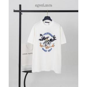 限定SALE 先取り秋冬限定新作 ファッション 人気LOUIS VUITTONブランド コピー 優良半袖Tシャツ