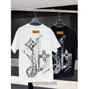 今年の大トレンド ファッション 人気 保温性の高いLOUIS VUITTONコピー 商品 販売半袖Tシャツ