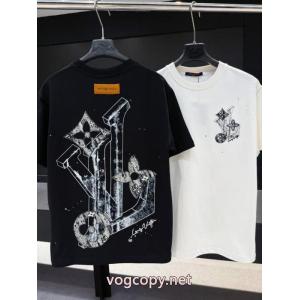 今年の大トレンド ファッション 人気 保温性の高いLOUIS VUITTONコピー 商品 販売半袖Tシャツ