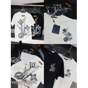 今年の大トレンド ファッション 人気 保温性の高いLOUIS VUITTONコピー 商品 販売半袖Tシャツ