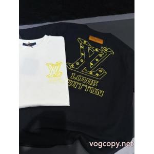 偽物 ブランド ショップ個性的な素材感も魅力 大人っぽい 優等品LOUIS VUITTON半袖Tシャツ