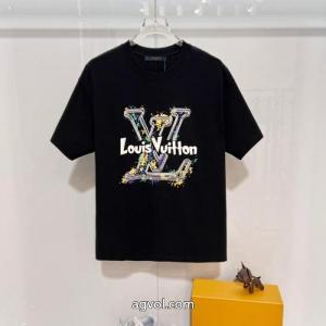 LOUIS VUITTON価格帯が魅力的 機能面抜群 相性抜群のコンビ半袖Tシャツ 2026ブランドスーパーコピー