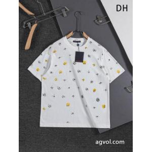 話題の新作 独特な 韓国ファッションLOUIS VUITTONコピー 商品 販売半袖Tシャツ