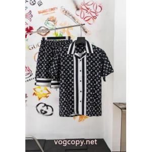 コピー 商品 販売在庫希少 防热性に優れた スタイリッシュな印象半袖セットLOUIS VUITTON