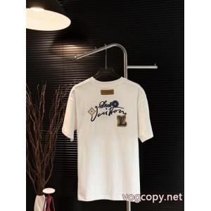 高級素材 秀逸アイテム 人気が再燃！LOUIS VUITTONコピー ブランド 通販 安心半袖Tシャツ