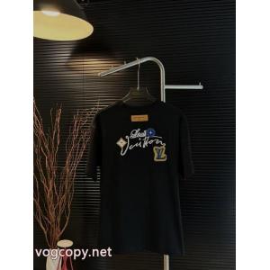 高級素材 秀逸アイテム 人気が再燃！LOUIS VUITTONコピー ブランド 通販 安心半袖Tシャツ