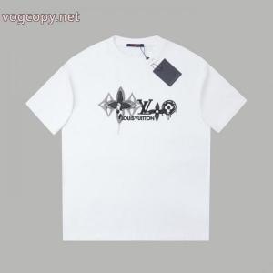 偽物 ブランド新作で希少 清潔感のある肌見せ セレブ愛用　26新作LOUIS VUITTON半袖Tシャツ