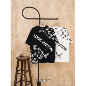 偽物 ブランドLOUIS VUITTON2026年人気満々のブランド デザイン性の高い 大人の色味 半袖Tシャツ