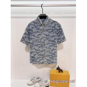 安心国内発送 着心地抜群 大人気 完売前にブランド 偽物 激安半袖シャツLOUIS VUITTON
