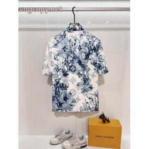 LOUIS VUITTONコピー 商品 通販優しげ人気アイテム お手頃価格 上品スタイル半袖シャツ