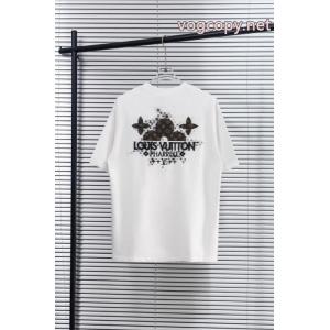 半袖Tシャツ着心地に 滑らかなレザー 全体的に調和のあるスーパー コピー 品LOUIS VUITTON