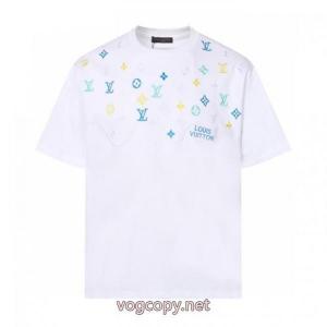 通販 ブランド半袖Tシャツ好評につき継続中 最強の定番コーデ 綺麗なLOUIS VUITTON
