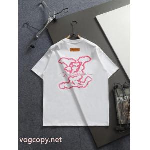 コピー 商品 通販LOUIS VUITTON半袖Tシャツ新作入荷新品 海外限定アイテム リラックス感急上昇