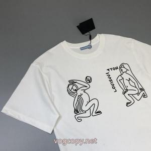半袖Tシャツコピー 品 販売今年流行 お気に入りの1枚 衝撃セールで破格LOUIS VUITTON