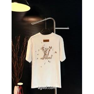 LOUIS VUITTON大評判のデザイン 可愛い新モデル 優しい色味がかわいい半袖Tシャツ偽 ブランド