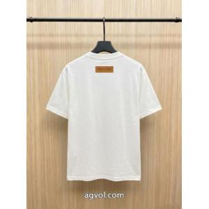 ブランド 偽物 通販話題の新作到着 上品でファッション 2026季人気定番半袖TシャツLOUIS VUITTON
