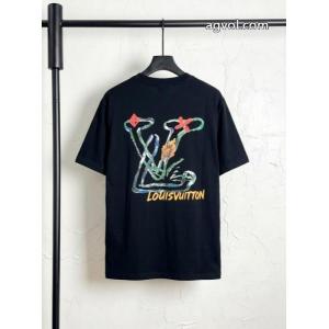 LOUIS VUITTON半袖Tシャツ韓国人気 絶対欲しい 王道コンビ激安 通販 ブランド