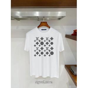 優しげ人気アイテム 夏に爆発的な人気 限定生産品激安 ブランド 通販LOUIS VUITTON半袖Tシャツ