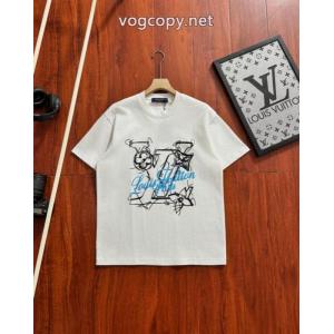 海外モデル 柔らかな着心地 人気爆発新作登場コピー 商品 ブランド半袖TシャツLOUIS VUITTON