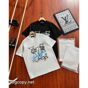 海外モデル 柔らかな着心地 人気爆発新作登場コピー 商品 ブランド半袖TシャツLOUIS VUITTON