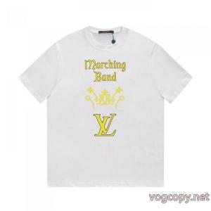 コピー ブランド 優良LOUIS VUITTON潮流 先行販売 個性的な素材感も魅力半袖Tシャツ